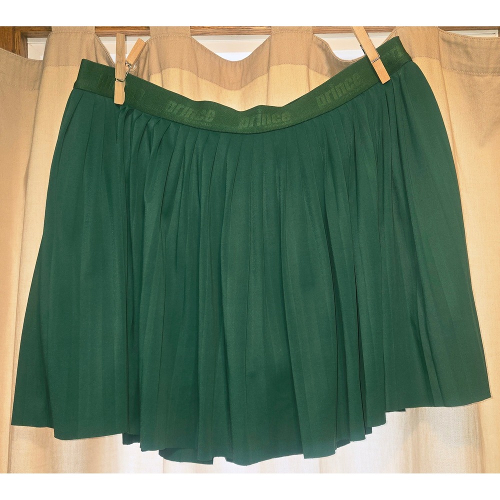 Prince Pickleball Pleated Skort Green Athletic Tennis Skirt Women's Size Medium